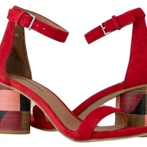 NWOT Jeffrey Campbell Vibrant Red Purdy Suede Heels Size 8